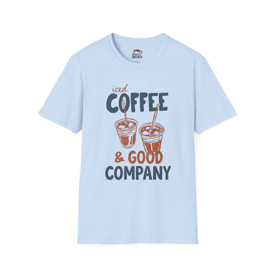Iced Coffee Tee — "Iced Coffee & Good Company" Casual Graphic T-Shirt