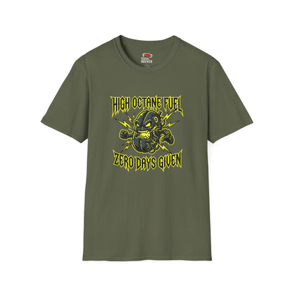High Octane Fuel T-Shirt — 'Zero Days Given' Heavy Metal Graphic Tee