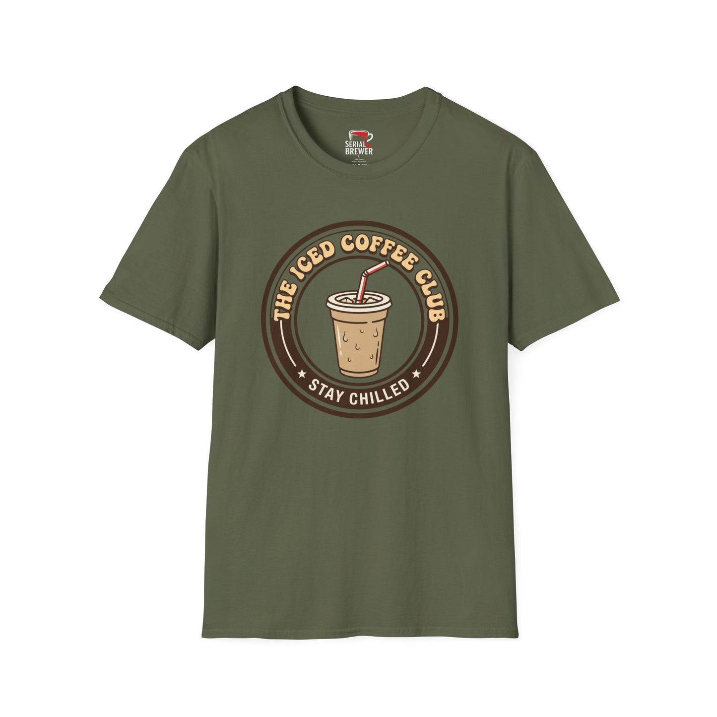 Iced Coffee Club T-Shirt — "Stay Chilled" Vintage Coffee Tee