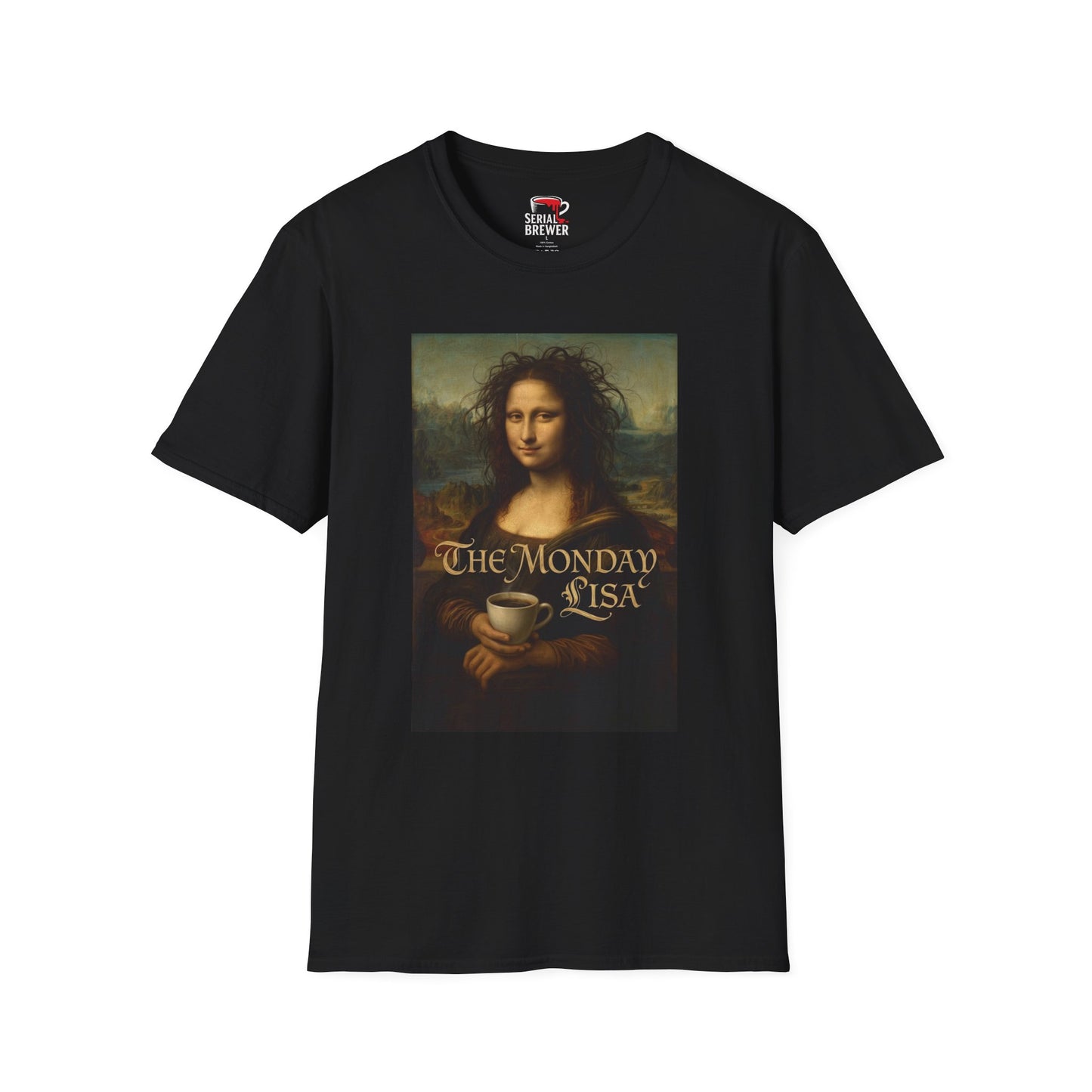 Mona Lisa 'The Monday Is A Mood' Tee — Funny Vintage Art Graphic T-Shirt