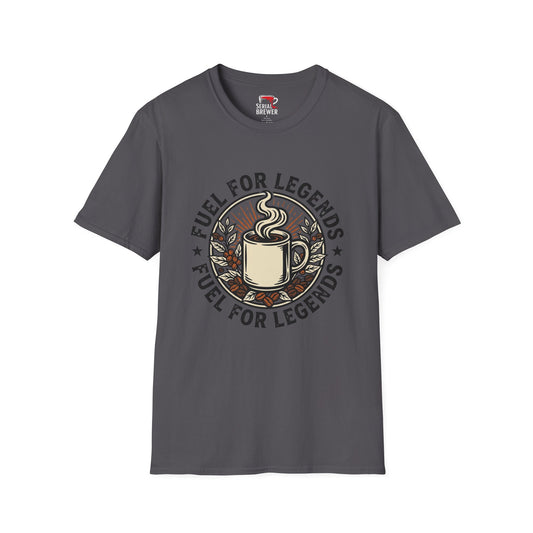 Coffee T-Shirt — "Fuel for Legends" Vintage Coffee Mug Tee