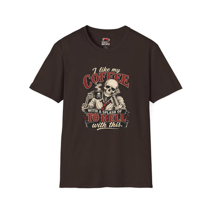 Skull Coffee Tee — "I Like My Coffee" Graphic T‑Shirt