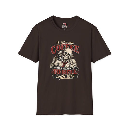 Skull Coffee Tee — "I Like My Coffee" Graphic T‑Shirt