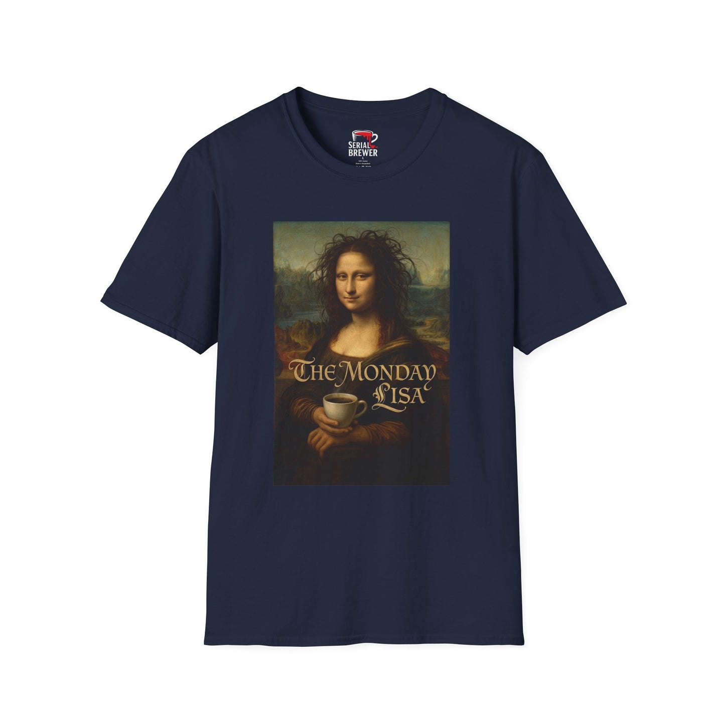 Mona Lisa 'The Monday Is A Mood' Tee — Funny Vintage Art Graphic T-Shirt