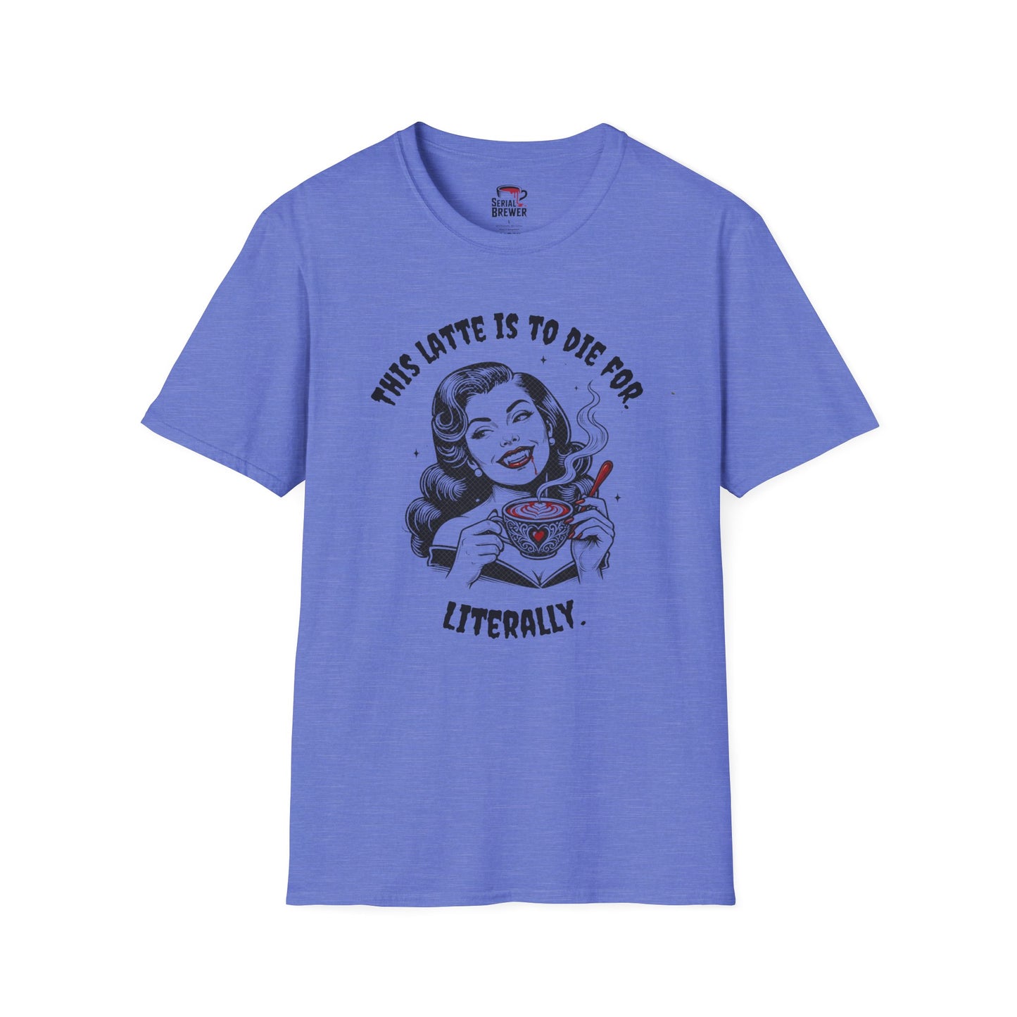 Latte Lover T-Shirt — "This Latte Is To Die For (Literally)" Vintage Coffee Tee