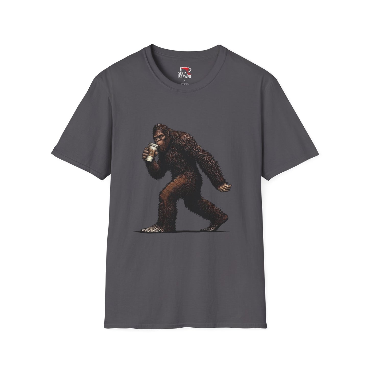 Bigfoot Coffee T‑Shirt – Cute Sasquatch Drinking Coffee Graphic Tee