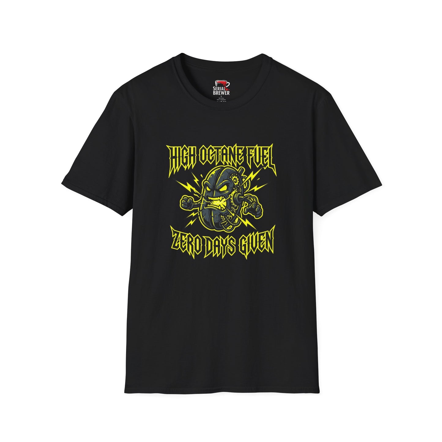 High Octane Fuel T-Shirt — 'Zero Days Given' Heavy Metal Graphic Tee
