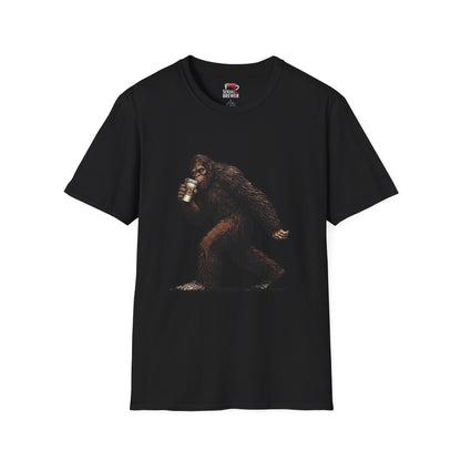 Bigfoot Coffee T‑Shirt – Cute Sasquatch Drinking Coffee Graphic Tee