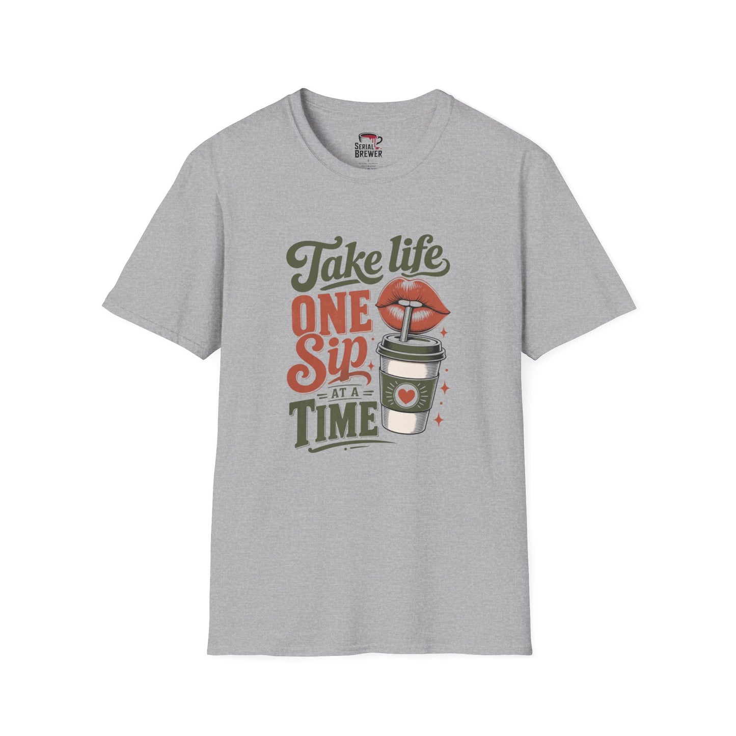 "Take Life One Sip at a Time" Coffee Tee
