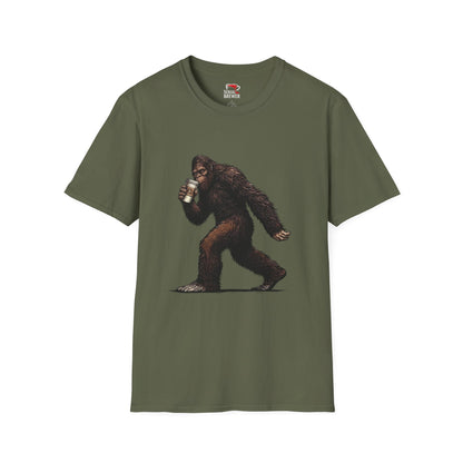 Bigfoot Coffee T‑Shirt – Cute Sasquatch Drinking Coffee Graphic Tee