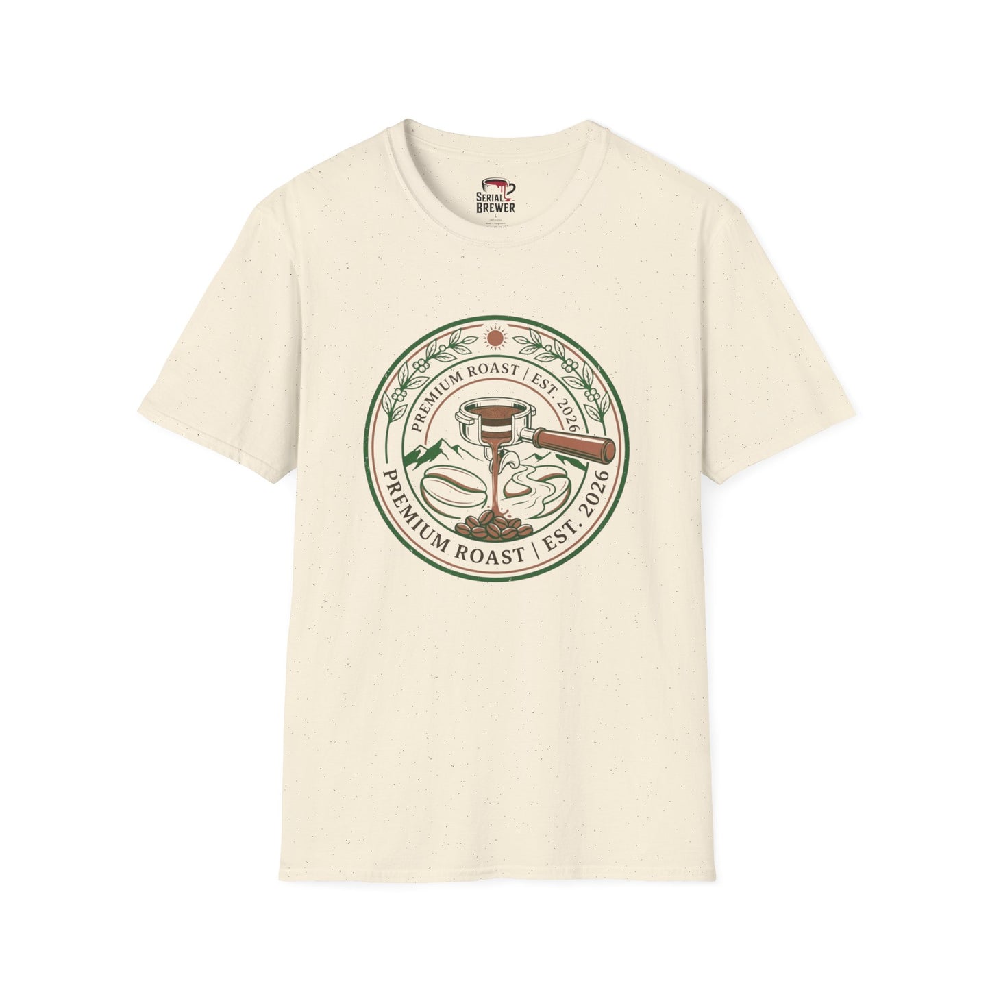 Coffee Roaster Logo T-Shirt — Premium Roast Est. 2016 Café Tee