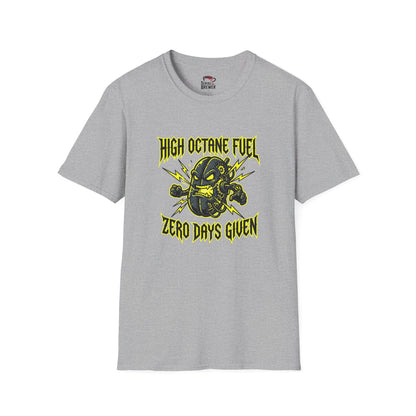 High Octane Fuel T-Shirt — 'Zero Days Given' Heavy Metal Graphic Tee