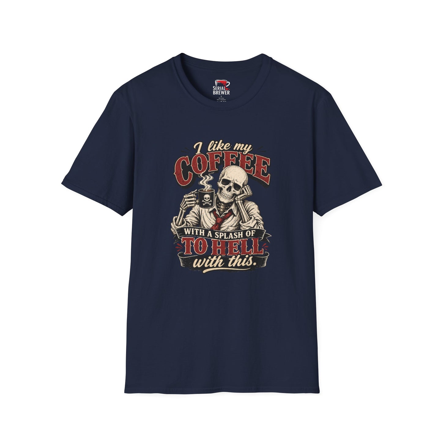 Skull Coffee Tee — "I Like My Coffee" Graphic T‑Shirt