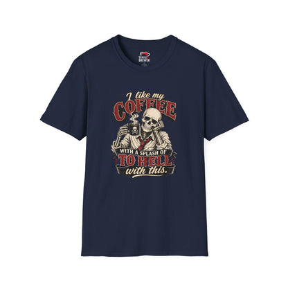 Skull Coffee Tee — "I Like My Coffee" Graphic T‑Shirt