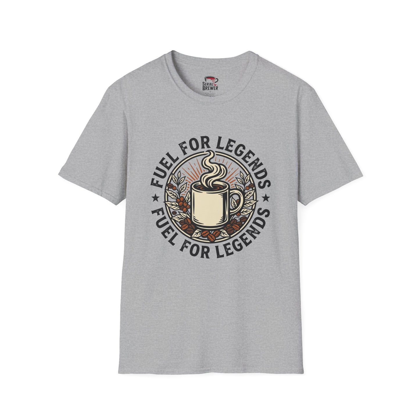 Coffee T-Shirt — "Fuel for Legends" Vintage Coffee Mug Tee