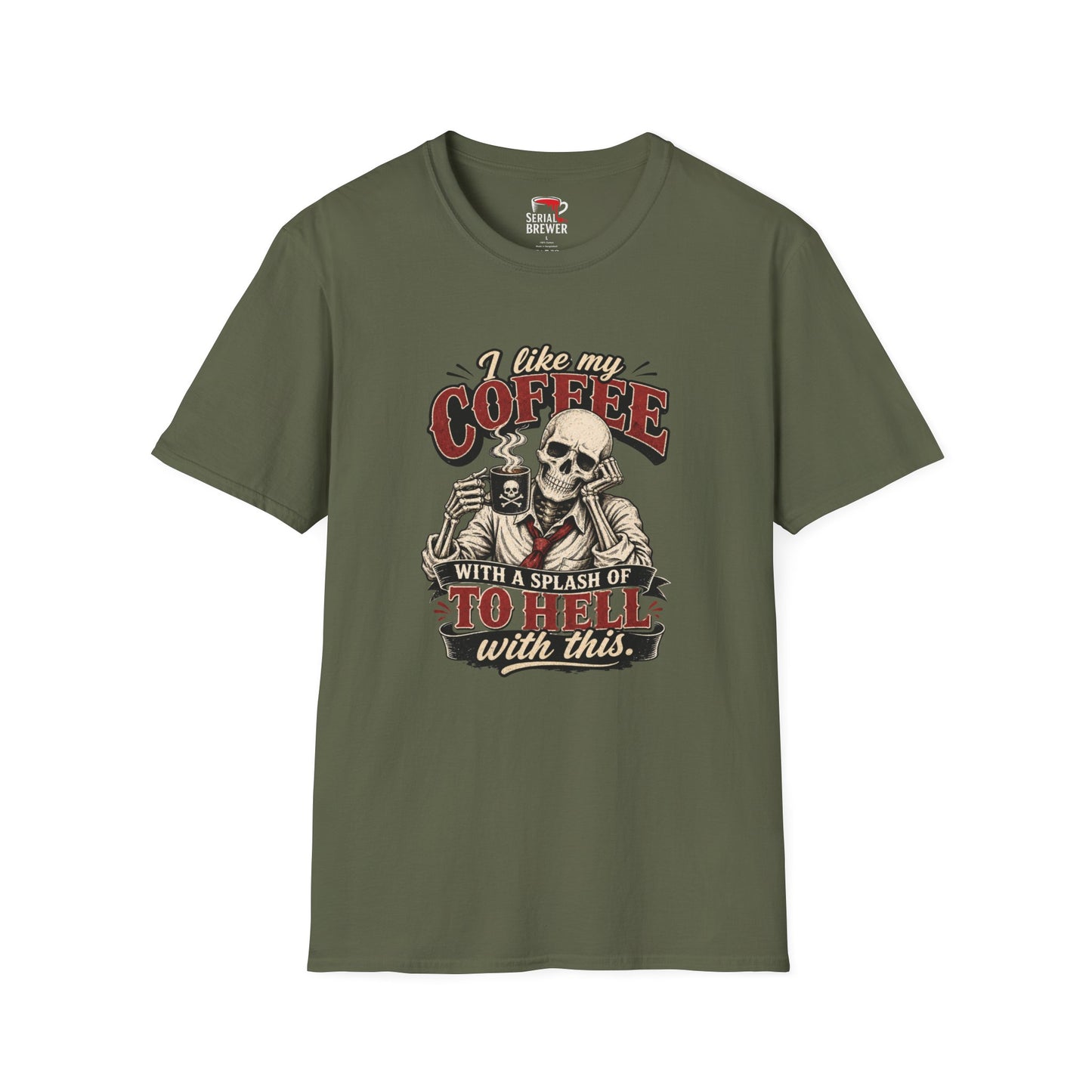 Skull Coffee Tee — "I Like My Coffee" Graphic T‑Shirt