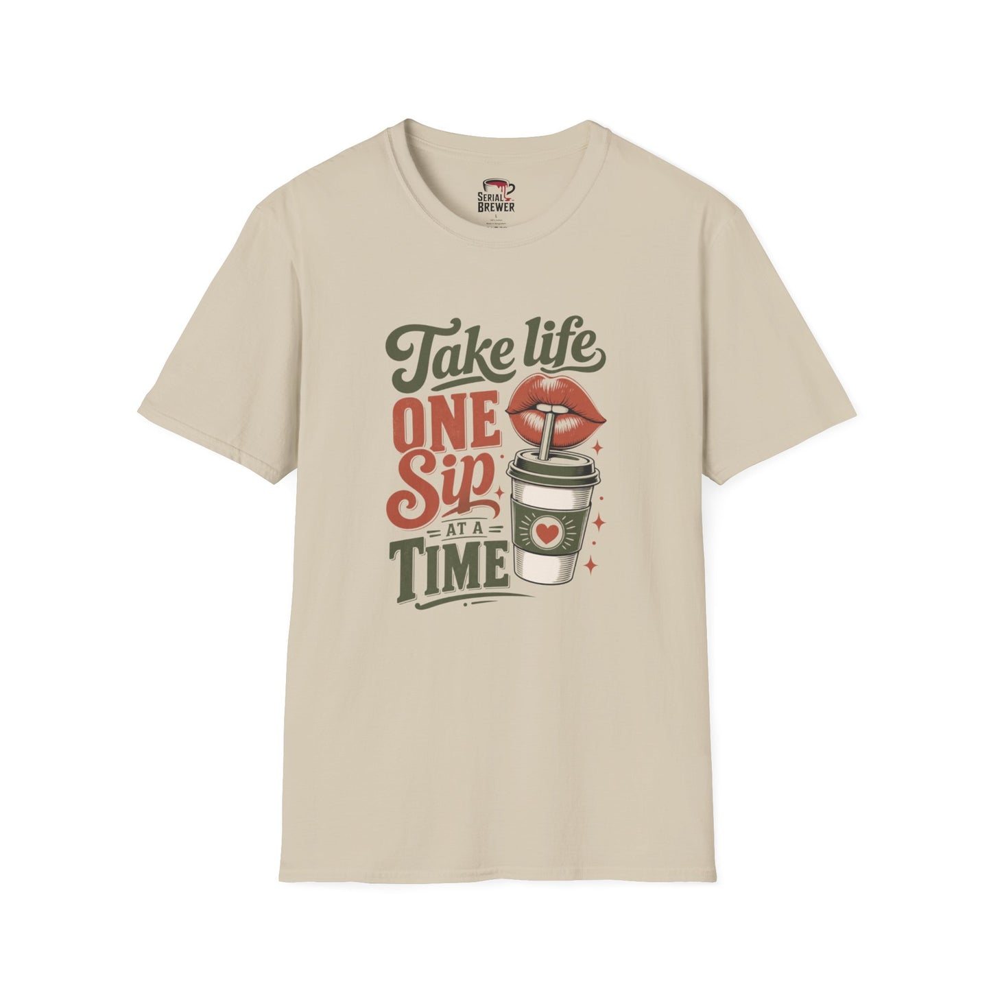"Take Life One Sip at a Time" Coffee Tee