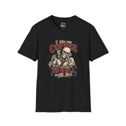 Skull Coffee Tee — "I Like My Coffee" Graphic T‑Shirt