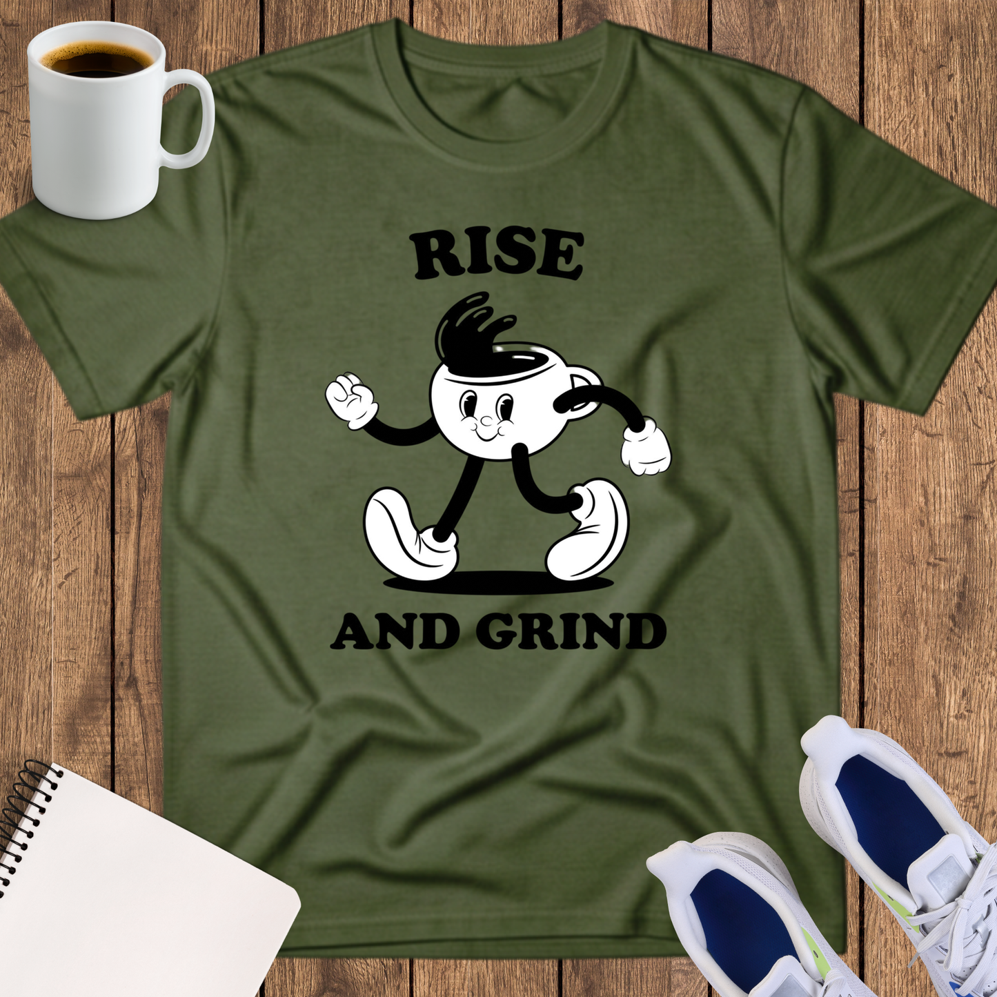 Rise and Grind Coffee Tee